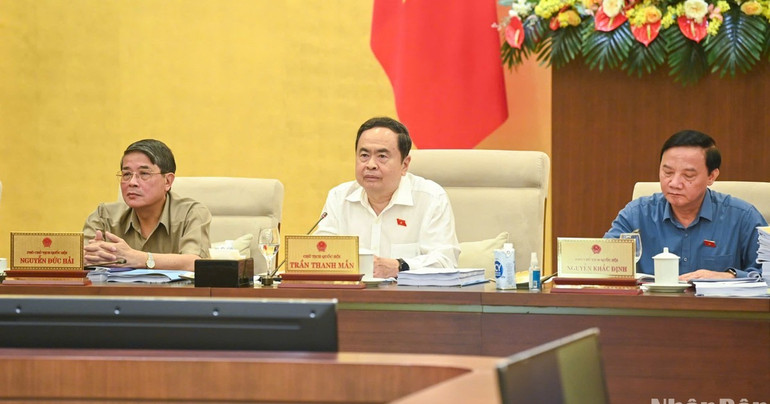 Chủ tịch Quốc hội Trần Thanh Mẫn phát biểu ý kiến tại phiên họp. (Ảnh: DUY LINH) z5963265937765-c6783397685dec3c2d74696a44b071be-5279-7017.jpg