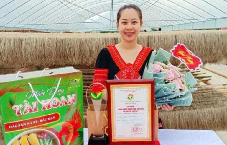Sản phẩm miến dong Tài Hoan tiếp tục được công nhận sản phẩm OCOP 5 sao quốc gia. Tài Hoan 3.jpg