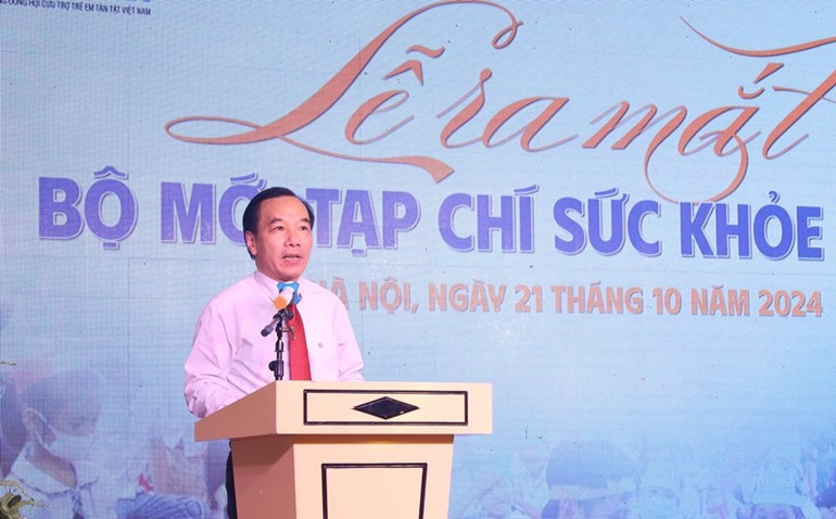 Ông Ngô Sách Thực, Chủ tịch Hội Cứu trợ trẻ em tàn tật Việt Nam phát biểu tại Lễ ra mắt. Ông Ngô Sách Thực, Chủ tịch Hội Cứu trợ trẻ em tàn tật Việt Nam phát biểu tại Lễ ra mắt.