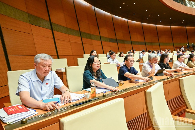 Đại biểu Quốc hội biểu quyết thông qua Luật Cán bộ, công chức (sửa đổi). (Ảnh: DUY LINH) Đại biểu Quốc hội biểu quyết thông qua Luật Cán bộ, công chức (sửa đổi). (Ảnh: DUY LINH)