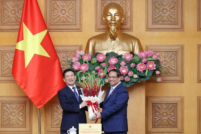 Thủ tướng Phạm Minh Chính chúc mừng đồng chí Hồ Đức Phớc được bổ nhiệm giữ chức Phó Thủ tướng Chính phủ Thủ tướng Phạm Minh Chính chúc mừng đồng chí Hồ Đức Phớc được bổ nhiệm giữ chức Phó Thủ tướng Chính phủ