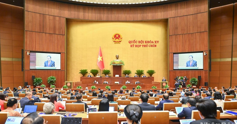 Kỳ họp thứ 9, Quốc hội khóa XV. (Ảnh: DUY LINH) bnd-0157-3348-3010.jpg
