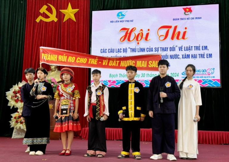 Các mô hình CLB “Thủ lĩnh của sự thay đổi” được thành lập nhằm góp phần nâng cao nhận thức của cộng đồng về chăm lo, bảo vệ trẻ em. thu-lih-4916-8706.jpg