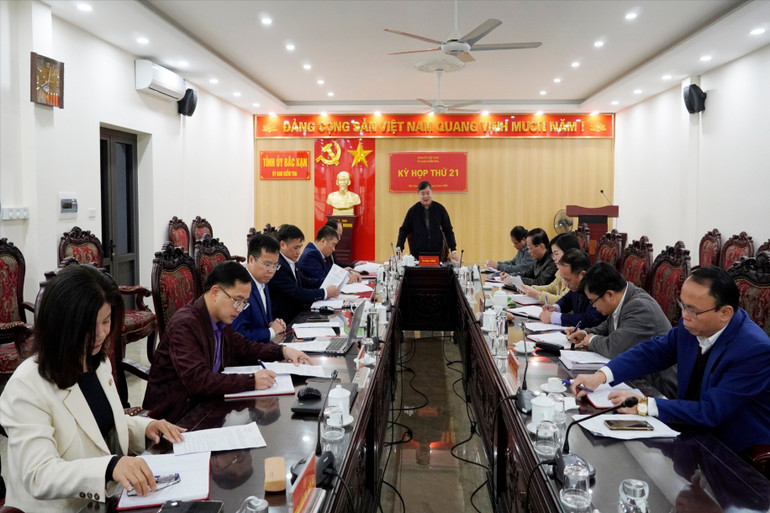 Đồng chí Cù Ngọc Cường, Ủy viên BTV Tỉnh ủy, Chủ nhiệm UBKT Tỉnh ủy chủ trì cuộc họp của Ủy ban Kiểm tra Tỉnh ủy năm 2025. Ảnh tư liệu dsc5990.jpg