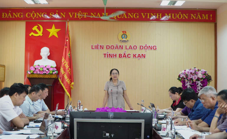 Bà Đinh Thị Sơn phát biểu tại Hội nghị triển khai nhiệm vụ công tác Hội 6 tháng cuối năm 2024. DSC02640.JPG