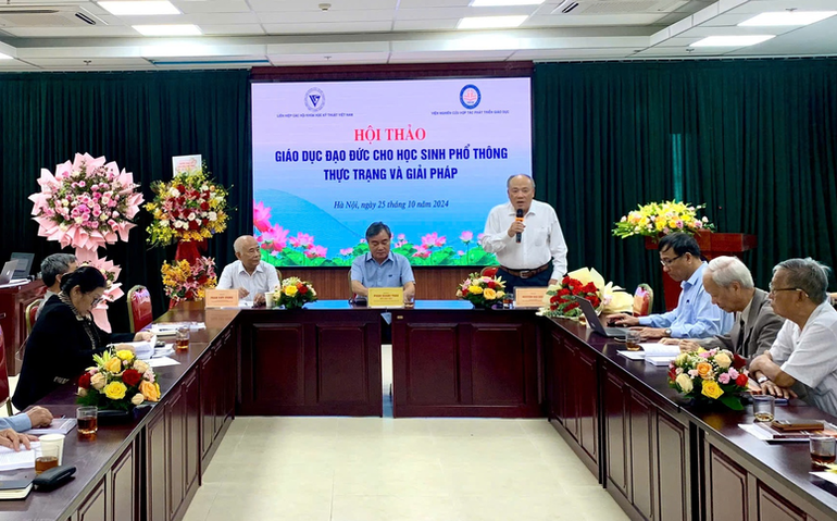 Hội thảo "Giáo dục đạo đức cho học sinh phổ thông - Thực trạng và giải pháp" - Ảnh: VGP/Hoàng Giang Hội thảo "Giáo dục đạo đức cho học sinh phổ thông - Thực trạng và giải pháp" - Ảnh: VGP/Hoàng Giang