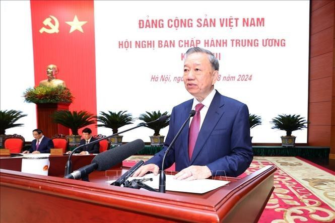Tổng Bí thư, Chủ tịch nước Tô Lâm phát biểu nhậm chức. Ảnh: Trí Dũng - TTXVN Tổng Bí thư, Chủ tịch nước Tô Lâm phát biểu nhậm chức. Ảnh: Trí Dũng - TTXVN