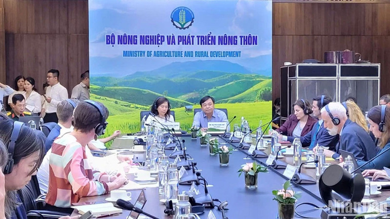 Sáng 9/9, Văn phòng Đối tác giảm nhẹ rủi ro thiên tai (Đối tác GNRRTT) đã tổ chức cuộc họp chia sẻ thông tin tình hình thiên tai khẩn cấp về cơn bão số 3 và xây dựng kế hoạch đánh giá nhanh thiệt hại do bão. 9.jpg