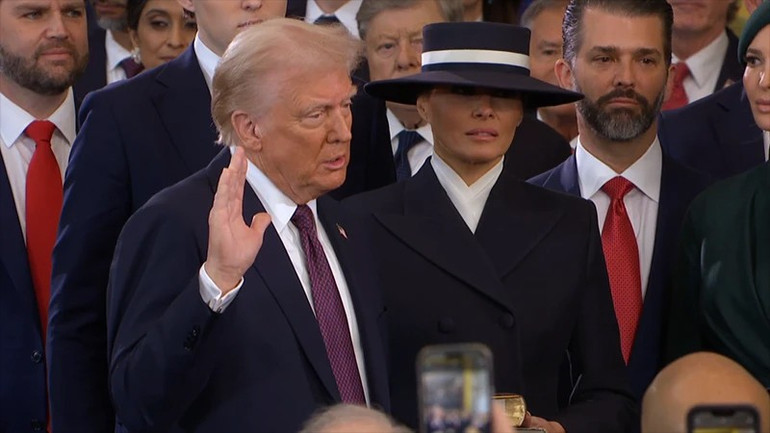 Ông Donald Trump tuyên thệ nhậm chức Tổng thống thứ 47 của Mỹ, ngày 20/1/2025. (Nguồn: Facebook Donald J. Trump) 61.jpg