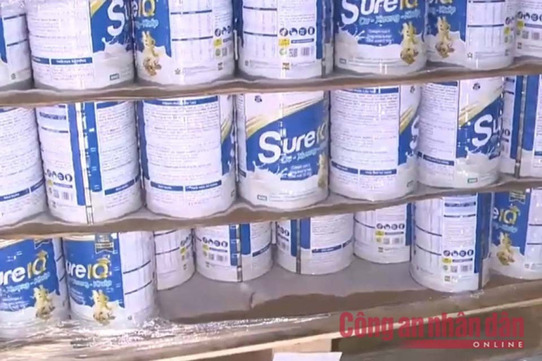 Một sản phẩm sữa giả của nhóm công ty nói trên. Ảnh: Báo CAND 3421.jpg