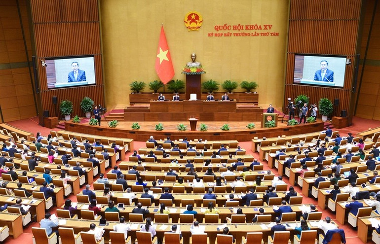 Quang cảnh Kỳ họp bất thường lần thứ Tám, Quốc hội khoá XV (Ảnh: Phạm Thắng) Quang cảnh Kỳ họp bất thường lần thứ Tám, Quốc hội khoá XV (Ảnh: Phạm Thắng)