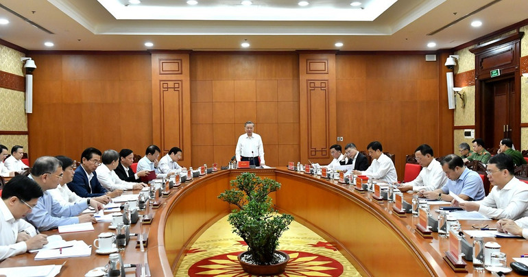 Tổng Bí thư Tô Lâm chủ trì cuộc họp Thường trực Ban Chỉ đạo Trung ương về phòng, chống tham nhũng, lãng phí, tiêu cực. Ảnh: ĐĂNG KHOA a1-dsc-5503-1537-2729.jpg
