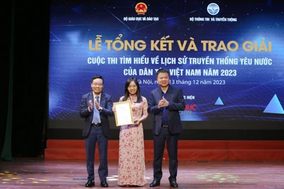 Cô giáo Nguyễn Thị Thiên Sinh đoạt giải Nhất Cuộc thi “Tìm hiểu về lịch sử truyền thống yêu nước của dân tộc Việt Nam”