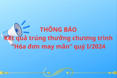 Kết quả trúng thưởng chương trình Hóa đơn may mắn quý I/2024