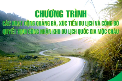 Chương trình các hoạt động quảng bá, xúc tiến du lịch và công bố quyết định công nhận Khu du lịch quốc gia Mộc Châu