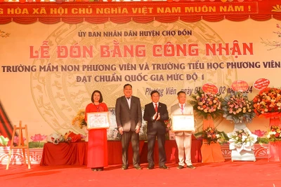 Chợ Đồn: 04 trường học đón Bằng công nhận chuẩn Quốc gia mức độ I