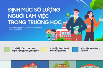 Định mức số lượng người làm việc trong trường học