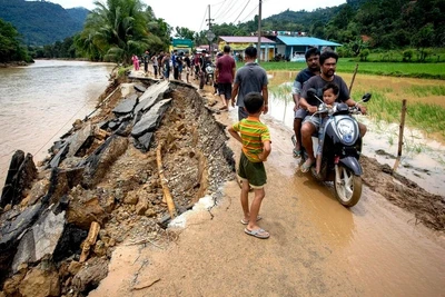 Indonesia: 19 người thiệt mạng và hơn 70.000 người phải sơ tán do lũ lụt, lở đất