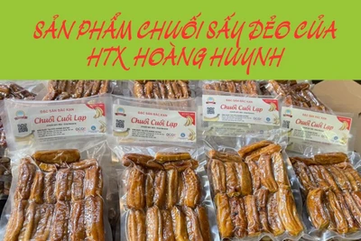 Sản phẩm Chuối sấy dẻo của HTX Hoàng Huynh 