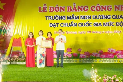 Trường Mầm non Dương Quang đạt chuẩn Quốc gia mức độ 1