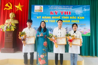 Trao giải kỳ thi Kỹ năng nghề tỉnh Bắc Kạn lần thứ III năm 2023