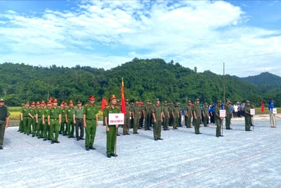 Lễ ra mắt lực lượng tham gia bảo vệ an ninh trật tự ở cơ sở huyện Bạch Thông