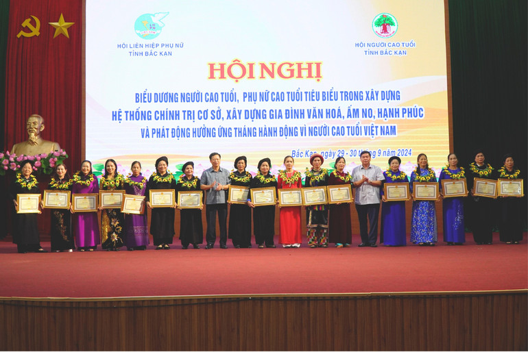 Lãnh đạo UBND tỉnh trao Bằng khen của UBND tỉnh cho phụ nữ cao tuổi tiêu biểu trong thực hiện Cuộc vận động “Xây dựng gia đình 5 không, 3 sạch”. 19.jpg