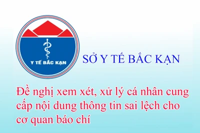 Đề nghị xem xét, xử lý cá nhân cung cấp nội dung thông tin sai lệch cho cơ quan báo chí