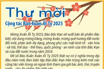 Thư mời cộng tác Báo Xuân Ất Tỵ 2025