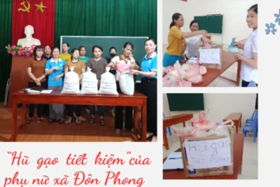 Phụ nữ Đôn Phong xây dựng hũ gạo tình thương