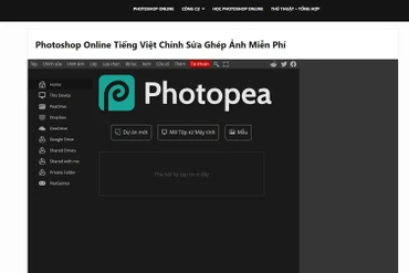 Chỉnh sửa ảnh trực tuyến nhanh chóng với Photoshoponline.me
