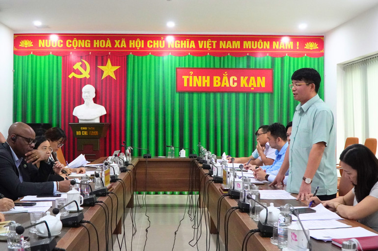Đồng chí Nông Quang Nhất, Phó Chủ tịch UBND tỉnh phát biểu tại buổi làm việc. 01.jpg