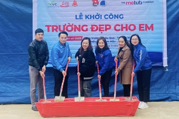 Khởi công xây dựng phòng học tại điểm trường Khâu Qua