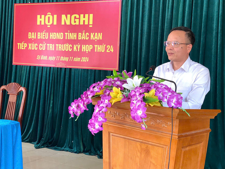 Ông Đồng Văn Lưu, Tỉnh ủy viên, Phó Chủ tịch HĐND tỉnh tiếp xúc cử tri tại xã Sỹ Bình (Bạch Thông). z6020637081078-1c654cc0bac45d321e2bcd1ec42f32df.jpg