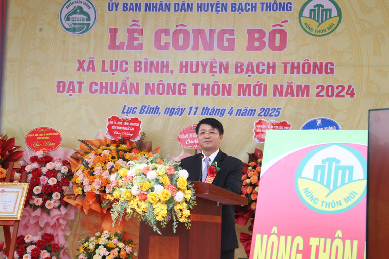 Đồng chí Nông Quang Nhất, Phó Chủ tịch UBND tỉnh phát biểu tại buổi Lễ. img-7892.jpg