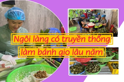 Về Cốc Muổng thưởng thức bánh gio truyền thống