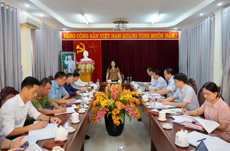 Đồng chí Đỗ Thị Minh Hoa, Ủy viên BTV Tỉnh ủy, Chủ tịch Ủy ban MTTQ Việt Nam tỉnh Bắc Kạn phát biểu chỉ đạo tại cuộc kiểm tra. dsc1300-6355.jpg