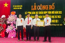 Công bố xã Lương Bằng đạt chuẩn nông thôn mới