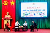 Đại diện lãnh đạo các sở, ngành chia sẻ tại Diễn đàn "Nông dân khởi nghiệp" năm 2023.