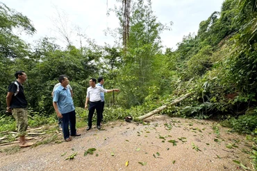 Bạch Thông: Kiểm tra, chỉ đạo khắc phục các điểm sạt lở tại xã Nguyên Phúc
