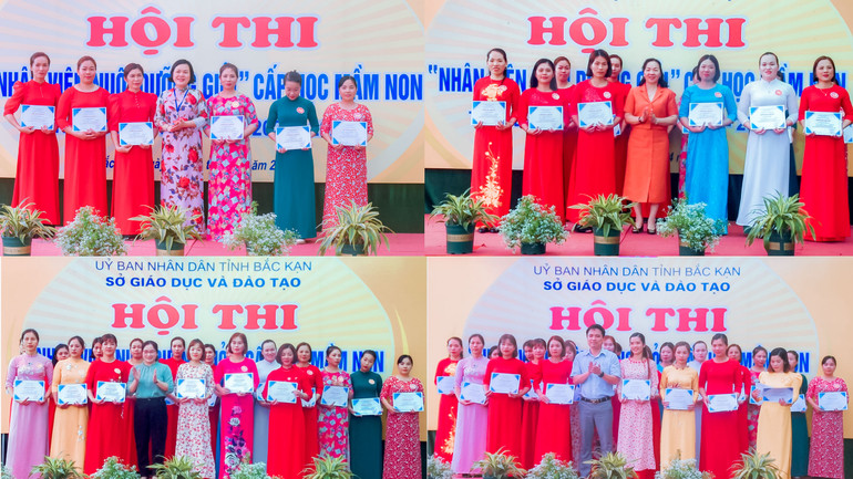 Lãnh đạo Sở Giáo dục và Đào tạo trao chứng nhận “Nhân viên nuôi dưỡng giỏi” cấp học mầm non tỉnh Bắc Kạn năm học 2023-2024. Lãnh đạo Sở Giáo dục và Đào tạo trao chứng nhận “Nhân viên nuôi dưỡng giỏi” cấp học mầm non tỉnh Bắc Kạn năm học 2023-2024.