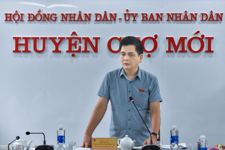 Ông Nguyễn Lâm Thành, Phó Chủ tịch Hội đồng Dân tộc của Quốc hội phát biểu tại buổi giám sát. 1.jpg