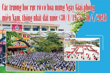 Các trường học rực rỡ cờ hoa mừng Ngày Giải phóng miền Nam, thống nhất đất nước (30/4/1975-30/4/2025)