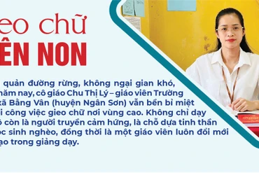 Gieo chữ trên non