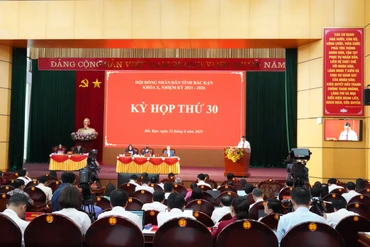 Đồng chí Phương Thị Thanh, Phó Bí thư Thường trực Tỉnh ủy, Chủ tịch HĐND tỉnh phát biểu khai mạc Kỳ họp.