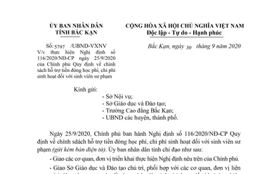 Sinh viên sư phạm được nhà nước hỗ trợ 3,63 triệu đồng/tháng