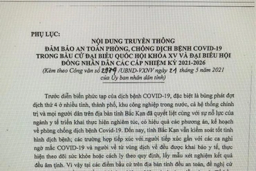 Tăng cường công tác truyền thông đảm bảo an toàn phòng, chống dịch Covid-19 trong thời gian diễn ra bầu cử