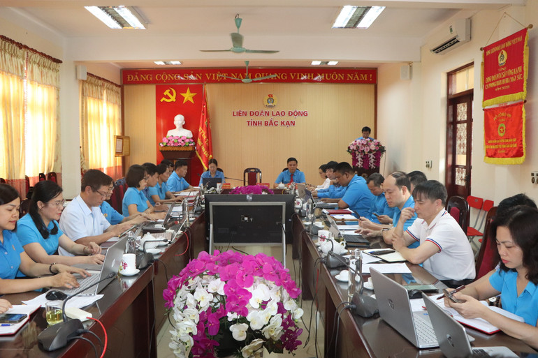 Quang cảnh Hội nghị lần thứ 6 Ban Chấp hành LĐLĐ tỉnh. hn-bch-lan-thu-6.jpg