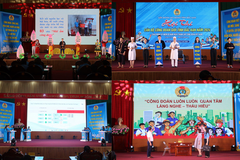 Nhiều thông điệp tuyên truyền qua hình thức sân khấu hóa tại Hội thi Cán bộ Công đoàn giỏi tỉnh Bắc Kạn năm 2024. công đoàn 1.jpg