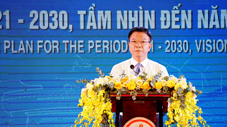 Phó Thủ tướng Chính phủ Lê Thành Long phát biểu chỉ đạo tại hội nghị - Ảnh: L.A 3.jpg